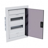 Щит встраиваемый КЭАЗ OptiBox Pro 24-VKR-IP40 24 (2x12) модулей прозрачная черная дверца IP40