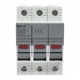 Предохранитель-разъединитель EKF DF 10х38 3П для плавких вставок типа ПВЦ с индикатором