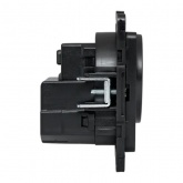 Механизм розетки EKF 2P+E 16А 2хUSB-А 2A с защитными шторками Стокгольм черный