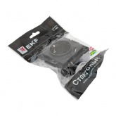 Механизм розетки EKF 2P+E 16А 2хUSB-А 2A с защитными шторками Стокгольм черный