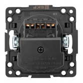 Механизм розетки EKF 2P+E 16А USB-А+C с защитными шторками Стокгольм черный