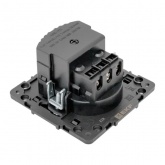 Механизм розетки EKF 2P+E 16А USB-А+C с защитными шторками Стокгольм черный