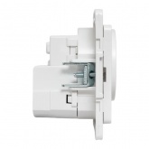 Механизм розетки EKF 2P+E 16А 2хUSB-А 2A с защитными шторками Стокгольм белый