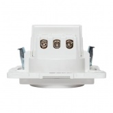 Механизм розетки EKF 2P+E 16А USB-А+C с защитными шторками Стокгольм белый