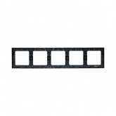 Рамка 5-местная пластиковая EKF Стокгольм черный