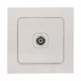 Механизм розетки EKF проходная TV 75Ом 10дБ 5-862МГц Стокгольм белый