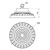 Светильник светодиодный подвесной ЭРА SPP-407-090-50K-150 150W 5000K 22500Lm 80Ra КСС Г (120) чёрный