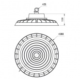 Светильник светодиодный подвесной ЭРА SPP-407-090-50K-240 240W 5000K 36000Lm 80Ra КСС Г (120) чёрный