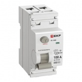 УЗО EKF PROxima ВД-100N 2П 100А 30мА тип AC 6кА (электромеханическое) (ВДТ)