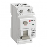 УЗО EKF PROxima ВД-100N 2П 100А 30мА тип AC 6кА (электромеханическое) (ВДТ)
