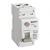 УЗО EKF PROxima ВД-100N 2П 25А 100мА тип AC 6кА (электромеханическое) (ВДТ)