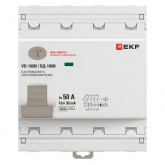 УЗО EKF PROxima ВД-100N 4П 50А 30мА тип AC 6кА (электромеханическое) (ВДТ)