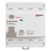 УЗО EKF PROxima ВД-100N 4П 50А 100мА тип AC 6кА (электромеханическое) (ВДТ)