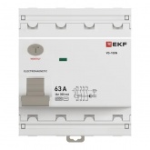 УЗО EKF PROxima ВД-100N 4П 63А 300мА тип AC 6кА (электромеханическое) (ВДТ)