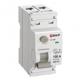 УЗО EKF PROxima ВД-100N 2П 100А 30мА тип A 6кА (электромеханическое) (ВДТ)
