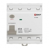УЗО EKF PROxima ВД-100N 4П 63А 30мА тип A 6кА (электромеханическое) (ВДТ)