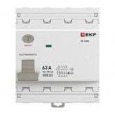 УЗО EKF PROxima ВД-100N 4П 63А 100мА тип A 6кА (электромеханическое) (ВДТ)