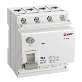 УЗО EKF PROxima ВД-100N 4П 80А 300мА тип A 6кА (электромеханическое) (ВДТ)