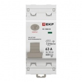 УЗО EKF PROxima ВД-100N (S) 2П 63А 100мА тип AC селективное 6кА (электромеханическое) (ВДТ)