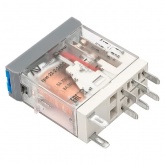 Реле промежуточное с кнопкой и механической индикацией EKF AVERES RPAt 22/2 8A 24В DC