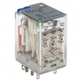 Реле промежуточное с кнопкой и механической индикацией EKF AVERES RPAt 22/3 10A 110В DC