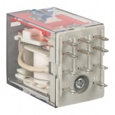 Реле промежуточное с кнопкой и механической индикацией EKF AVERES RPAt 22/3 10A 24В DC