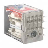 Реле промежуточное с кнопкой и механической индикацией EKF AVERES RPAt 22/4 5A 24В DC