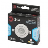 Светодиодный светильник ЭРА KL LED 25A-5 3K WH 5W 3000K круглый поворотный белый 5063079907941