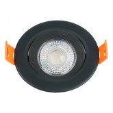 Светодиодный светильник Feron AL540 5W 4000K 400Lm черный, круглый встраиваемый d65/D75x16mm