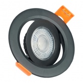 Светодиодный светильник Feron AL540 5W 4000K 400Lm черный, круглый встраиваемый d65/D75x16mm