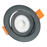 Светодиодный светильник Feron AL540 5W 4000K 400Lm черный, круглый встраиваемый d65/D75x16mm