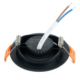 Светодиодный светильник Feron AL540 5W 4000K 400Lm черный, круглый встраиваемый d65/D75x16mm