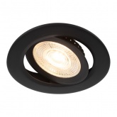 Светодиодный светильник ЭРА KL LED 25A-5 3K BK 5W 3000K круглый поворотный черный 5063079907903