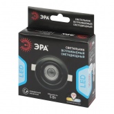 Светодиодный светильник ЭРА KL LED 25A-5 3K BK 5W 3000K круглый поворотный черный 5063079907903