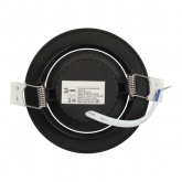 Светодиодный светильник ЭРА KL LED 25A-5 3K BK 5W 3000K круглый поворотный черный 5063079907903