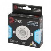 Светодиодный светильник ЭРА KL LED 25A-5 4K WH 5W 4200K круглый поворотный белый 5063079907927