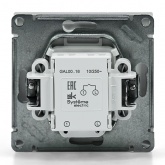 Одноклавишная кнопка без фиксации с подсветкой SE ArtGallery 10А белая