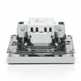 Одноклавишная кнопка без фиксации с подсветкой SE ArtGallery 10А белая