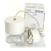 Светильник потолочный на подвесе Feron HL4548 под лампу GX53 max 12W 230V белый D85*H88