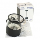 Светильник потолочный на подвесе Feron HL4548 под лампу GX53 max 12W 230V черный D85*H88