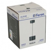 Светильник потолочный на подвесе Feron HL4548 под лампу GX53 max 12W 230V черный D85*H88