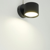 Светильник настенный Feron HL4580 GX53 230V max 12W черный D85x65x116mm