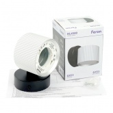 Светильник настенный Feron HL4580 GX53 230V max 12W серебро + черный D85x65x116mm