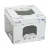 Светильник потолочный Feron HL459 под лампу GX53 230V max 12W черный + хром D82x60mm