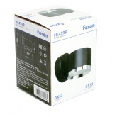 Светильник настенный Feron HL4598 GX53 230V max 12W черный + хром D85x65x116mm