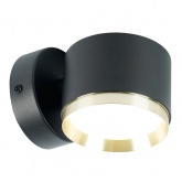 Светильник настенный Feron HL4598 GX53 230V max 12W черный + золото D85x65x116mm