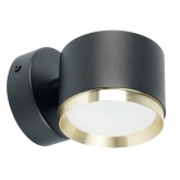 Светильник настенный Feron HL4598 GX53 230V max 12W черный + золото D85x65x116mm