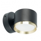 Светильник настенный Feron HL4598 GX53 230V max 12W черный + золото D85x65x116mm