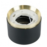 Светильник потолочный Feron HL459 под лампу GX53 230V max 12W черный + золото D82x60mm