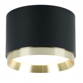 Светильник потолочный Feron HL459 под лампу GX53 230V max 12W черный + золото D82x60mm